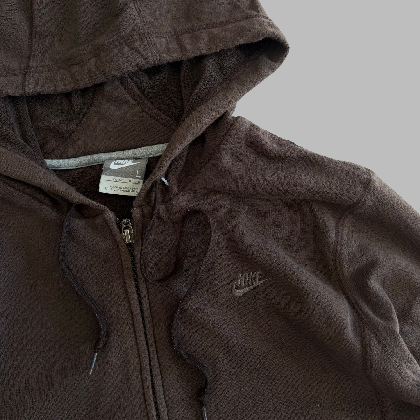 Y2K Nike Panelled Hoodie - L