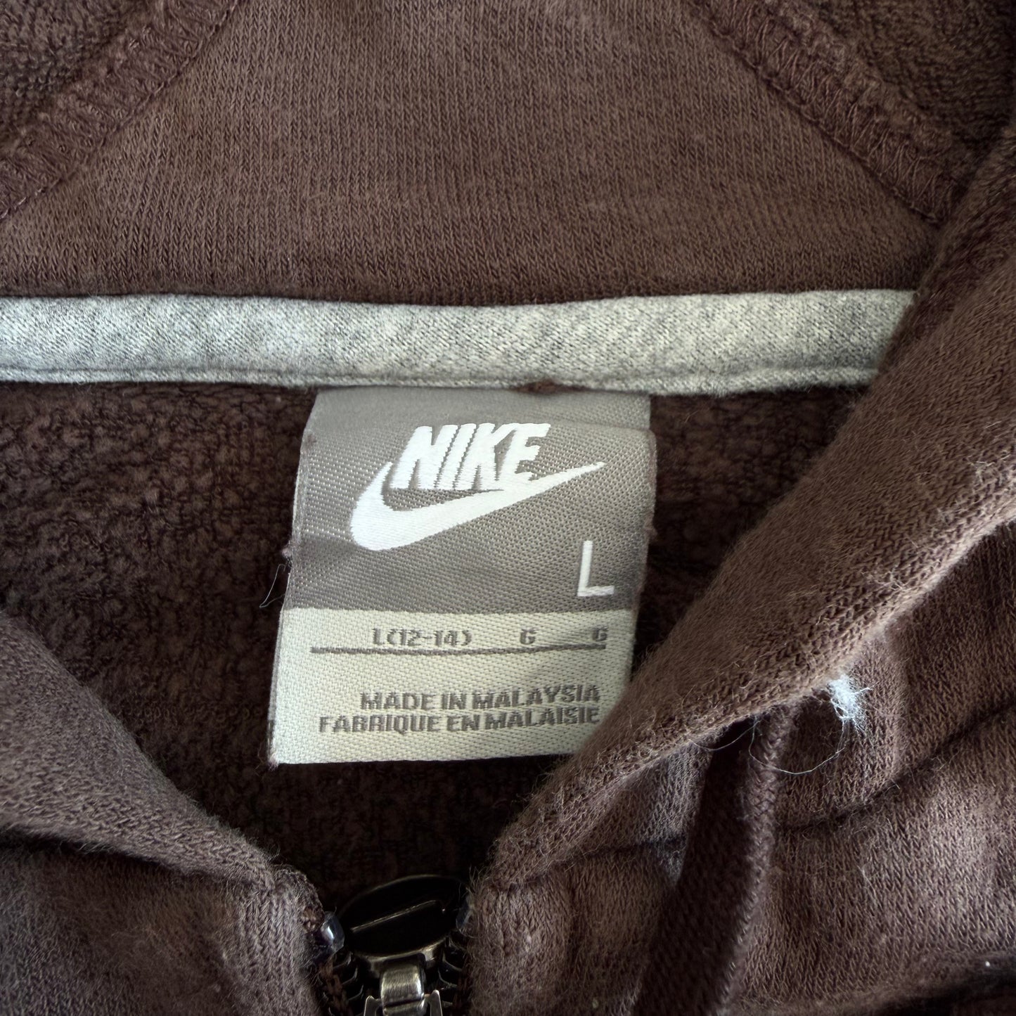 Y2K Nike Panelled Hoodie - L