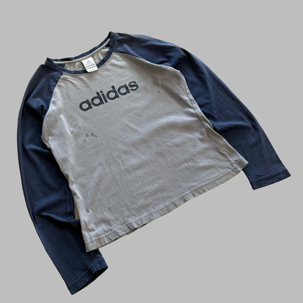 Y2K Adidas Raglan Long Sleeve - S