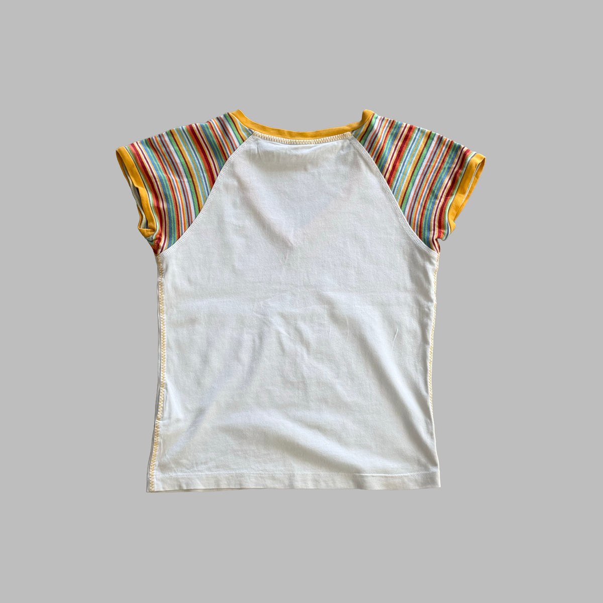 Y2K Nike Raglan Striped Baby Tee - S