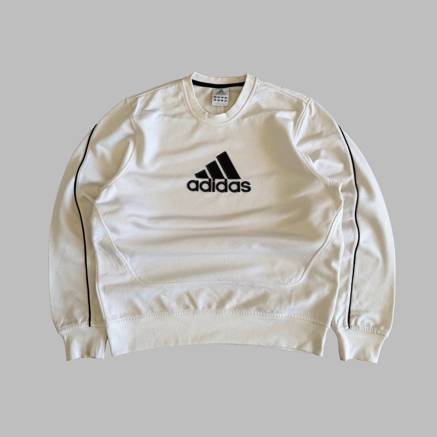 Y2K Adidas Embroidered Sweatshirt - M
