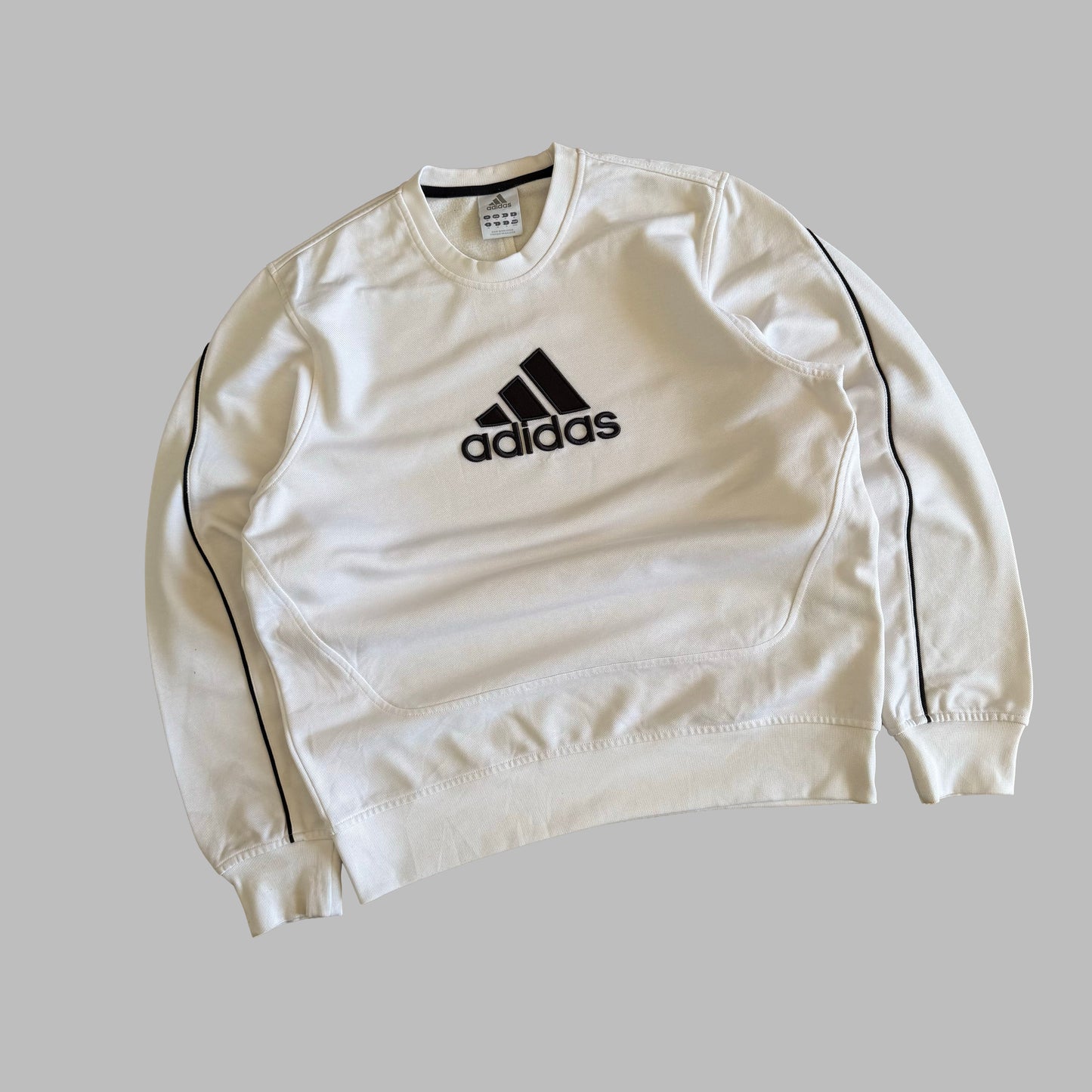Y2K Adidas Embroidered Sweatshirt - M