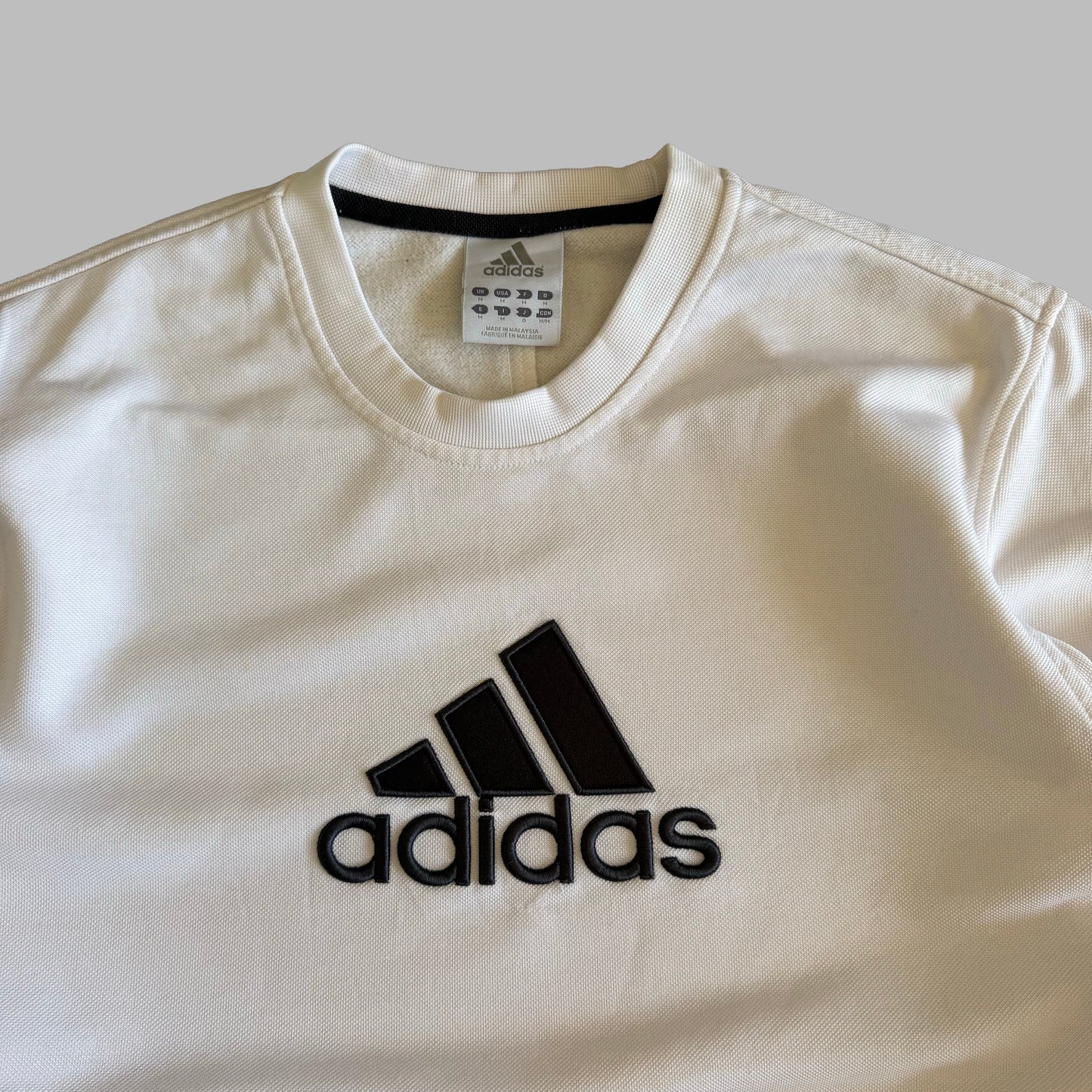 Y2K Adidas Embroidered Sweatshirt - M