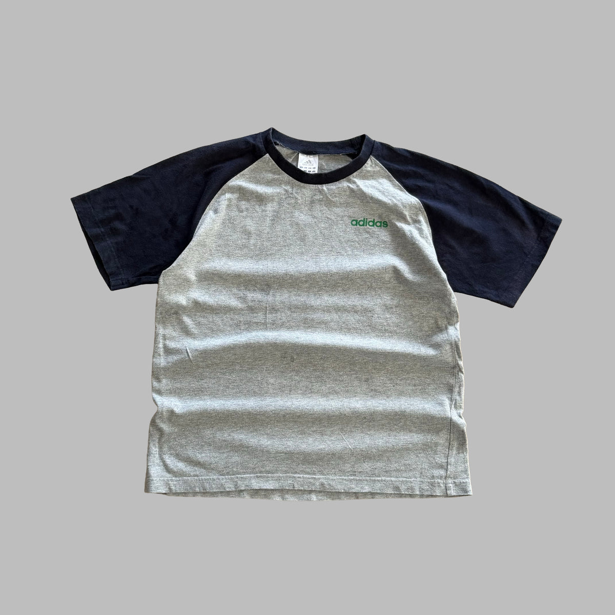 Y2K Adidas Raglan Baby Tee - L