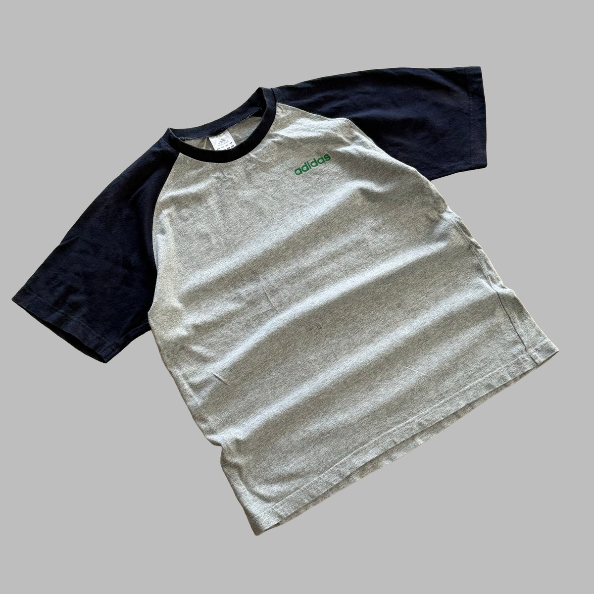 Y2K Adidas Raglan Baby Tee - L