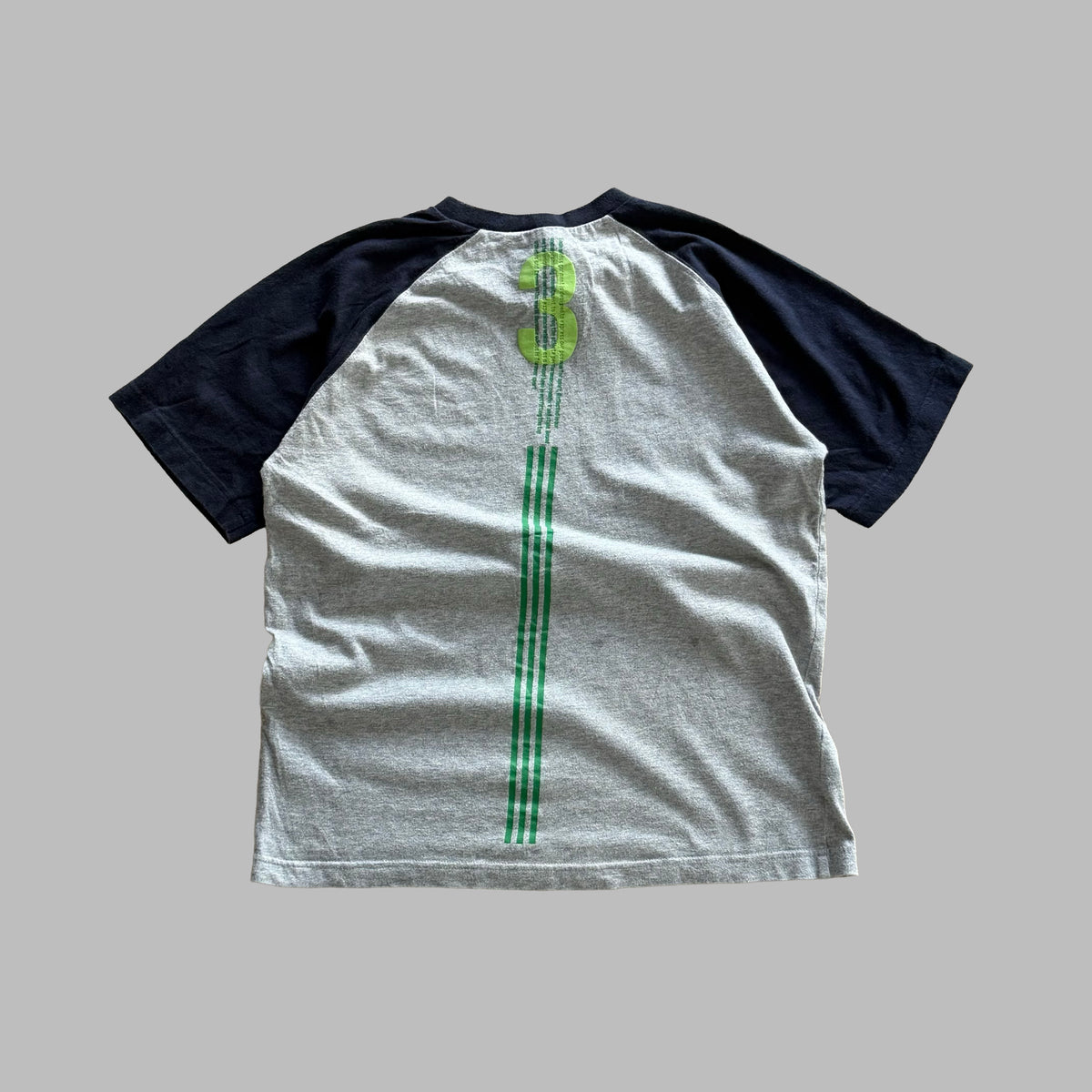 Y2K Adidas Raglan Baby Tee - L