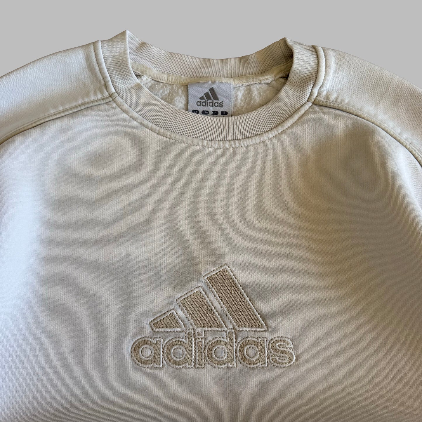 Y2K Adidas Embroidered Sweatshirt - M