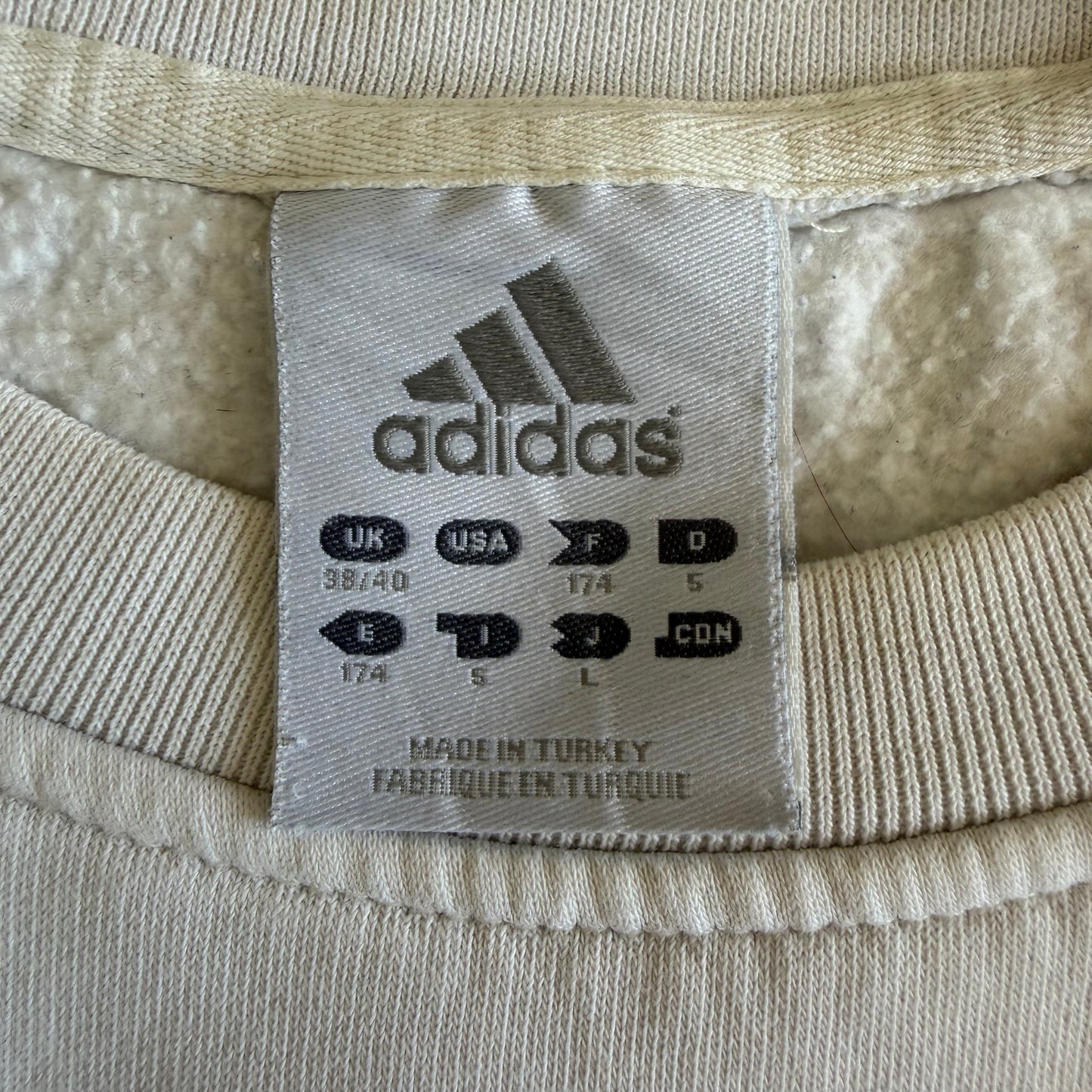 Y2K Adidas Embroidered Sweatshirt - M