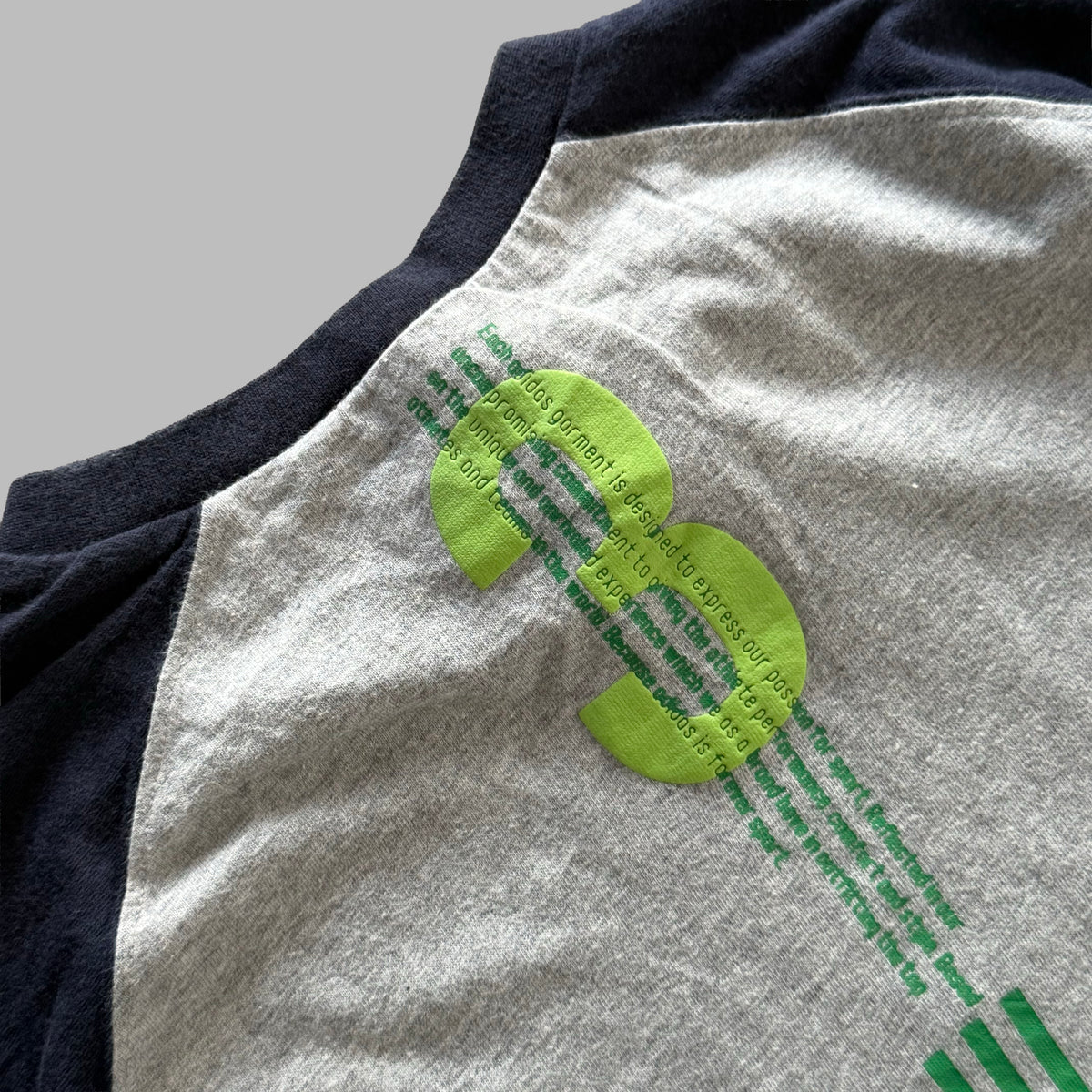 Y2K Adidas Raglan Baby Tee - L