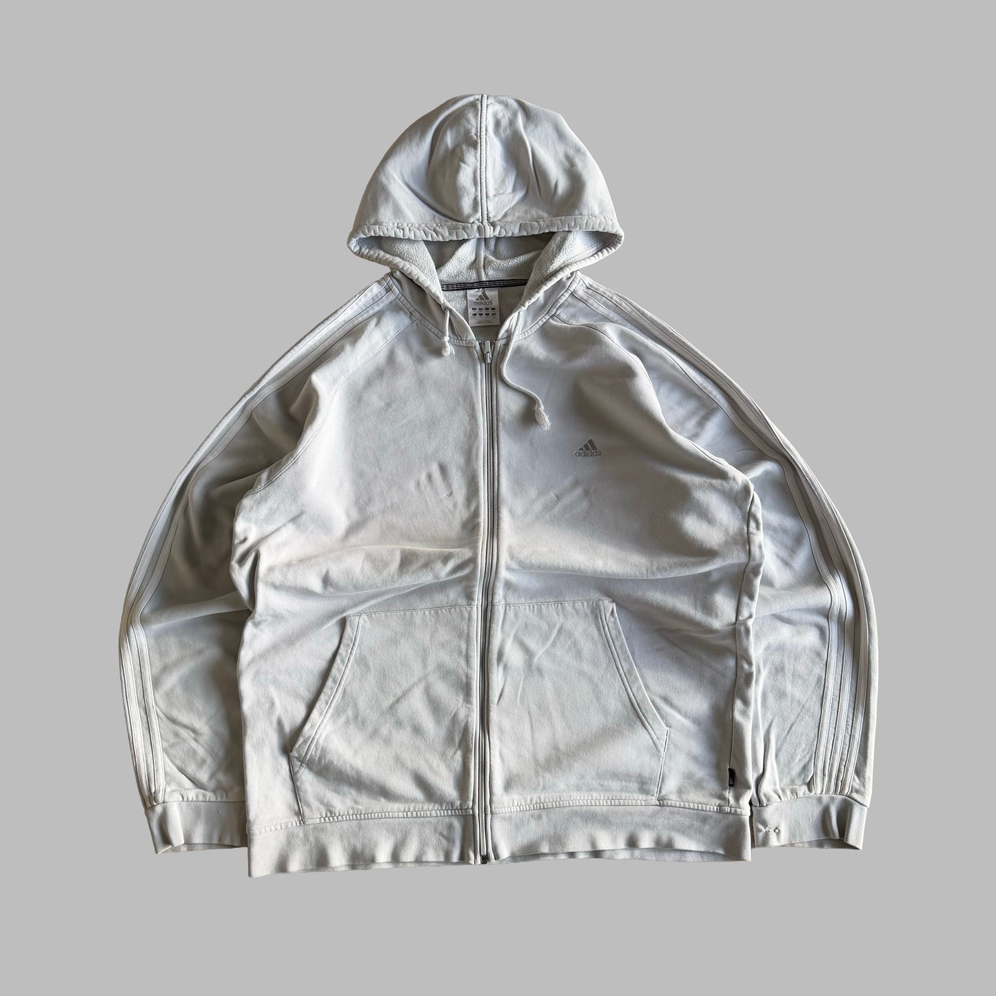 Y2K Adidas Three Stripe Hoodie - XXL