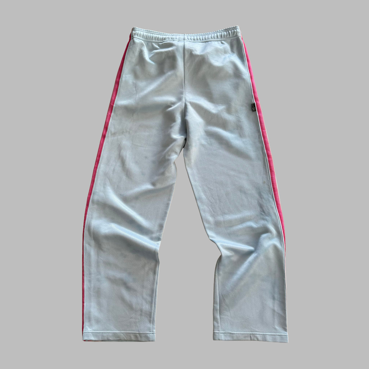 Y2K Adidas Three Stripe Wide Leg Track Pants - M