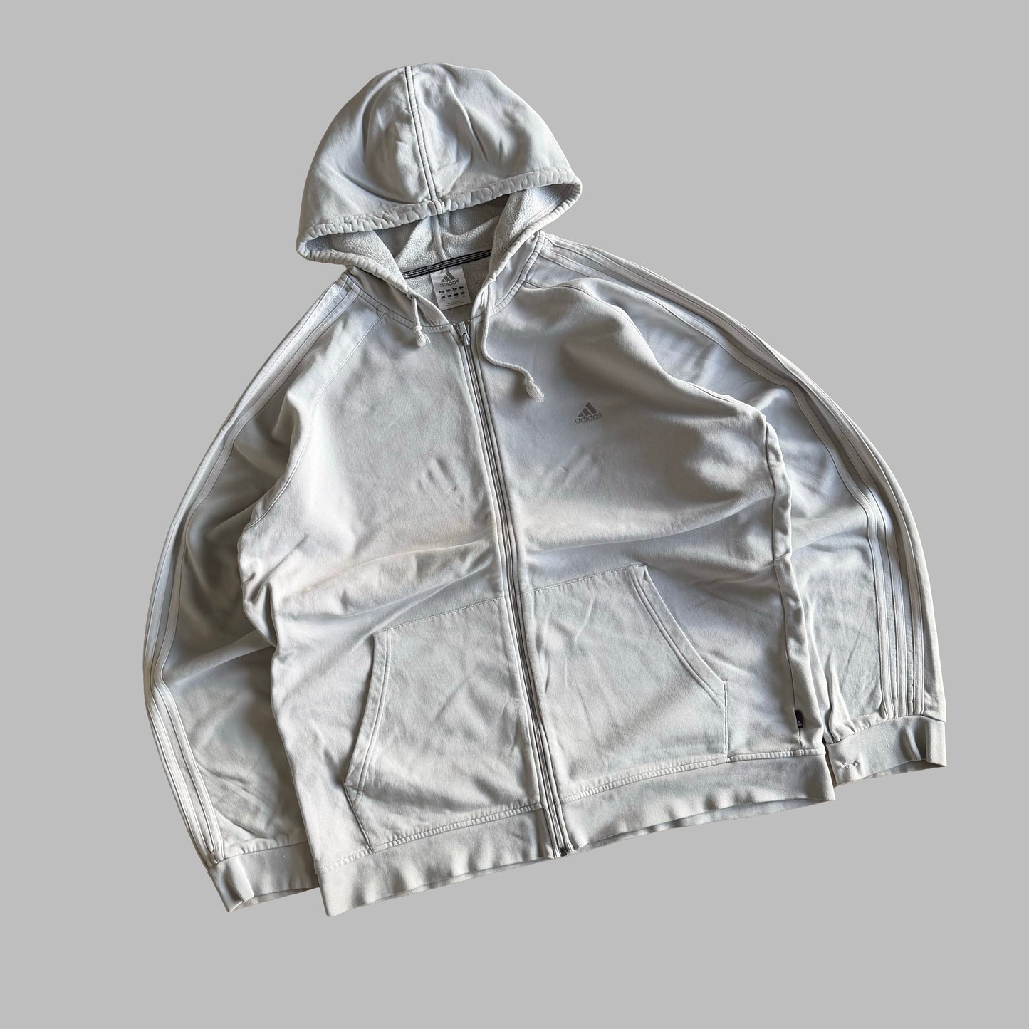 Y2K Adidas Three Stripe Hoodie - XXL