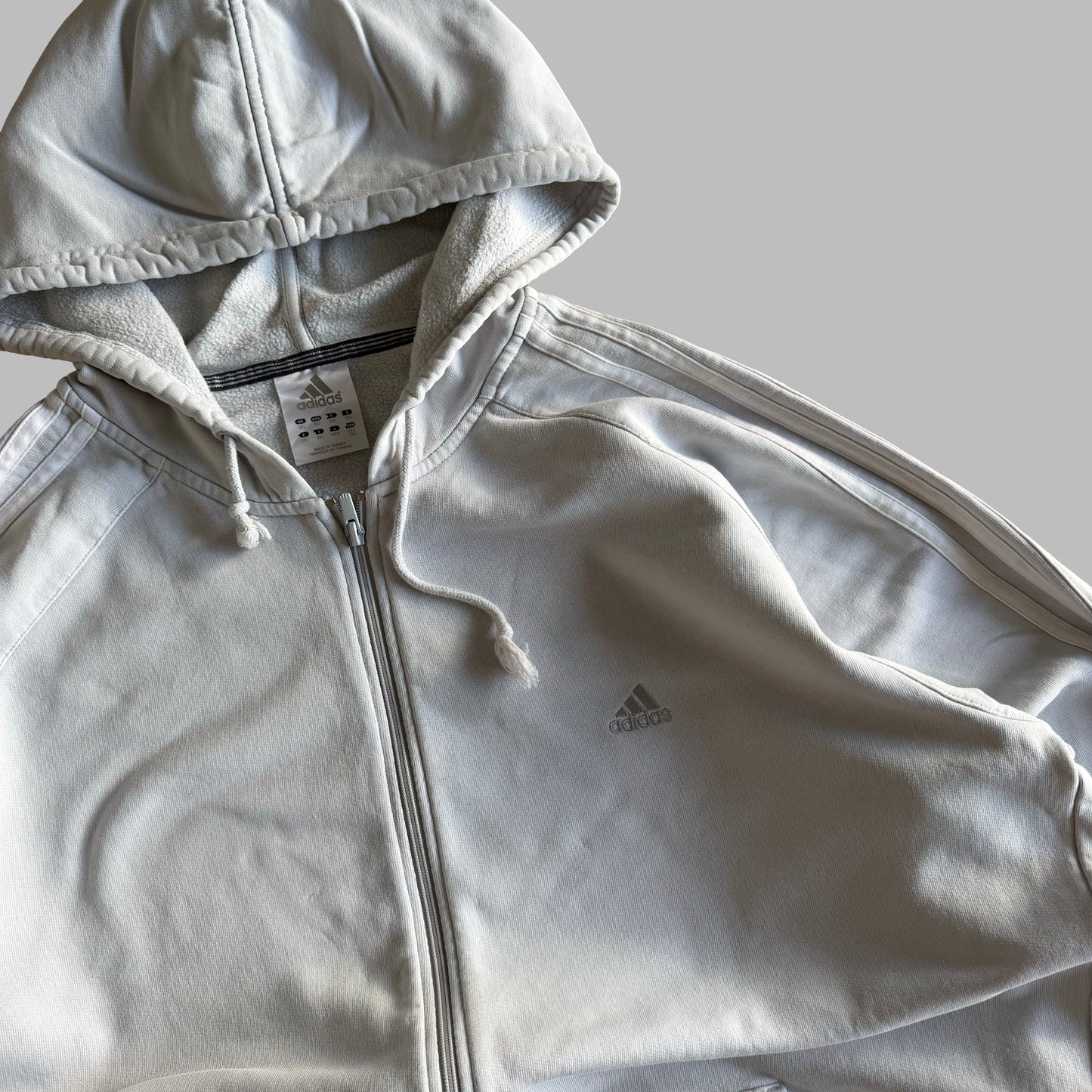 Y2K Adidas Three Stripe Hoodie - XXL