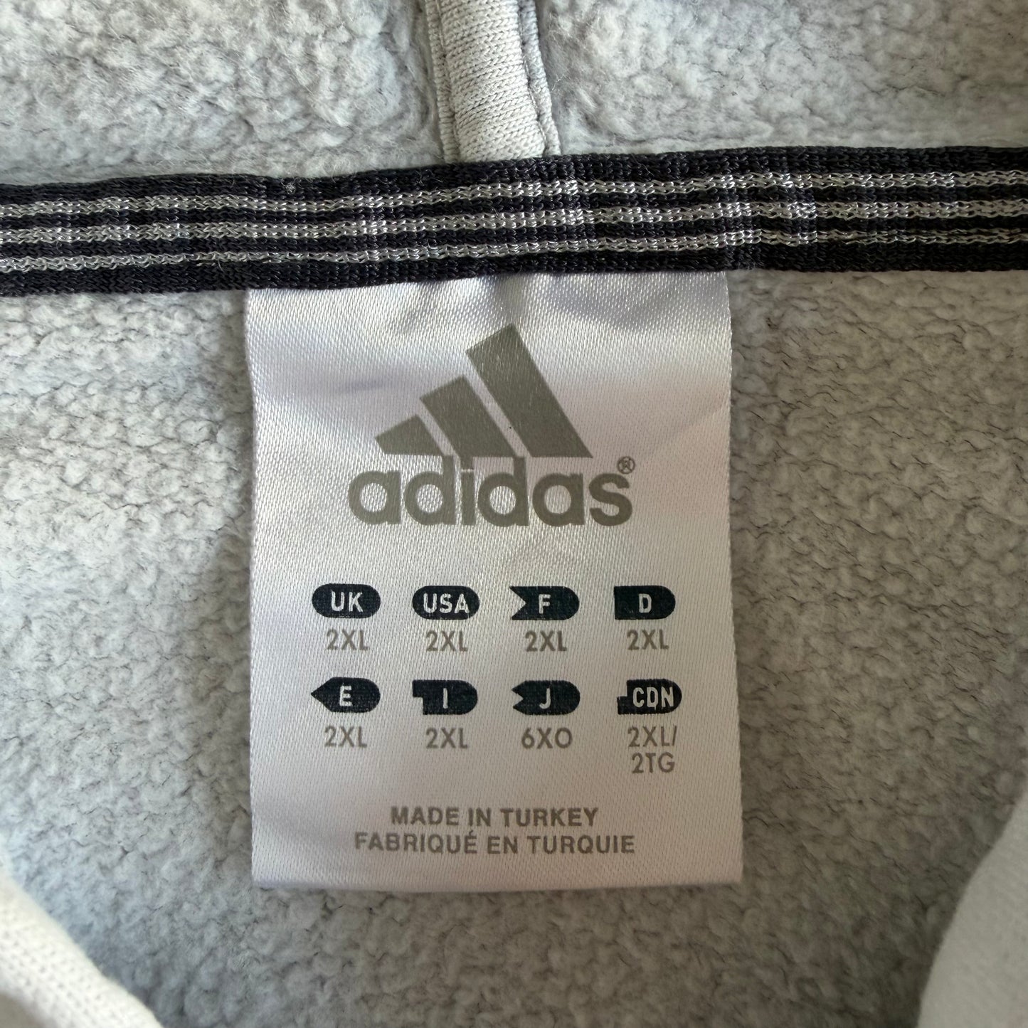 Y2K Adidas Three Stripe Hoodie - XXL