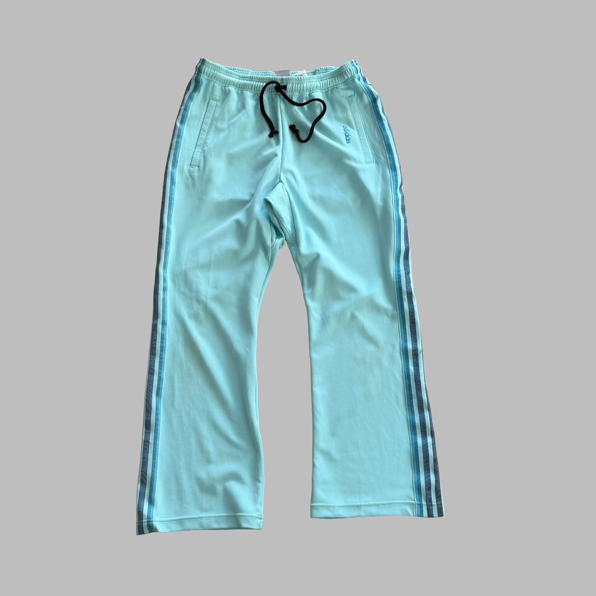 Y2K Adidas Three Stripe Flared Track Pants - S