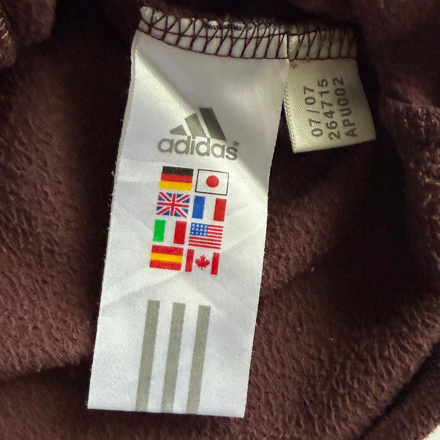 Y2K Adidas Three Stripe Fleece Vest - L