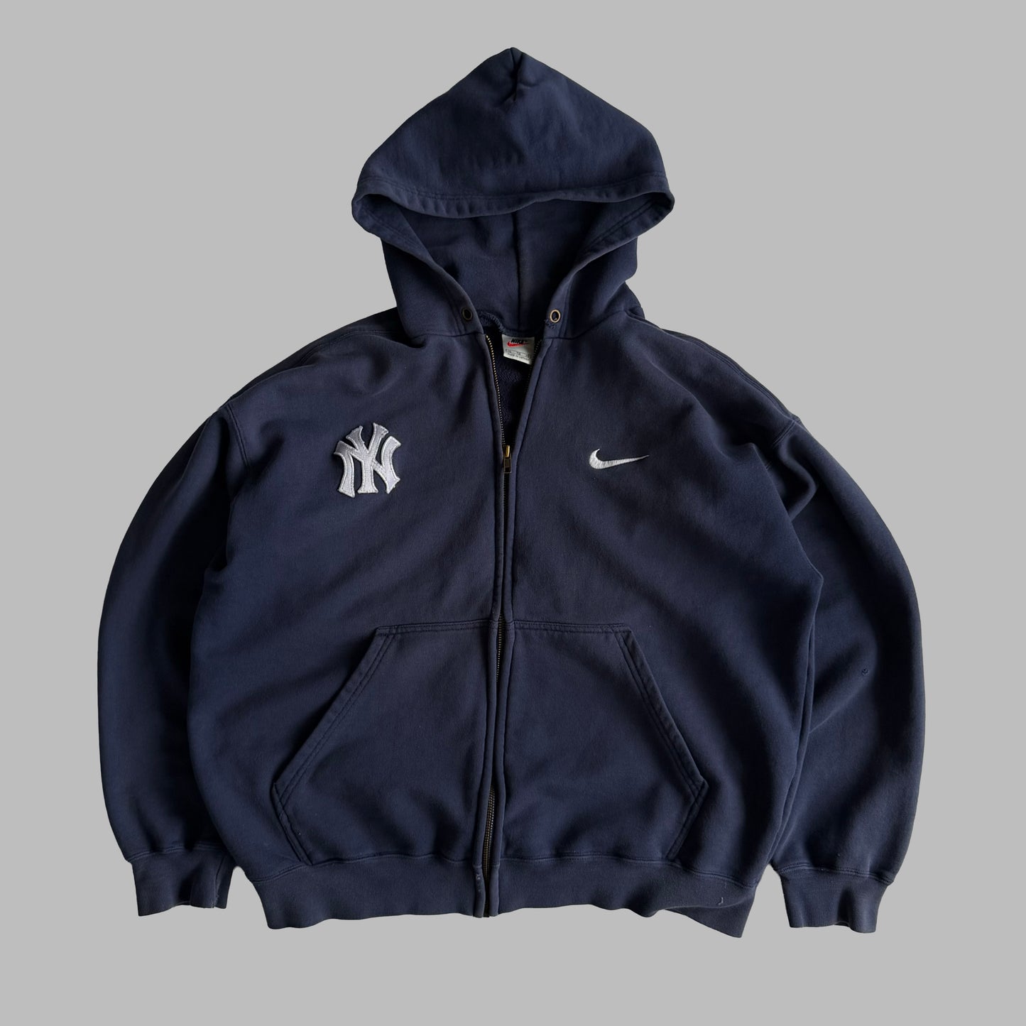 90s Nike Yankees Heavyweight Hoodie - XL
