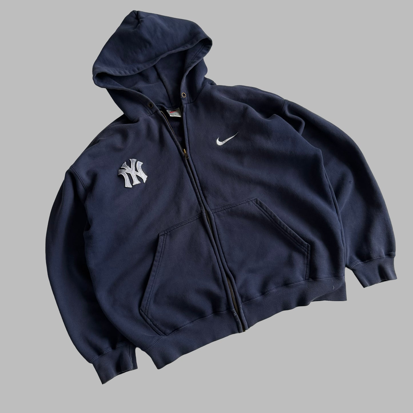 90s Nike Yankees Heavyweight Hoodie - XL