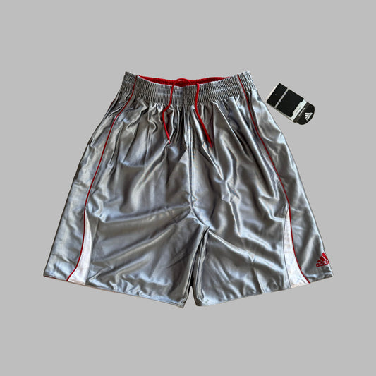 Y2K Adidas Three Stripe Reversible Heavyweight Basketball Shorts - M