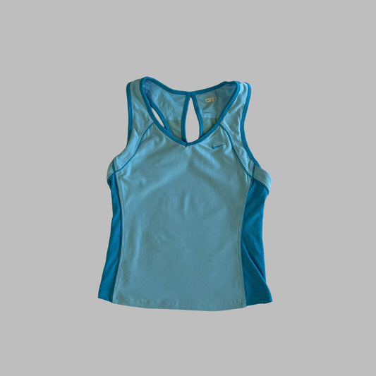Y2K Nike Panelled Racer Back Activewear Tank - M