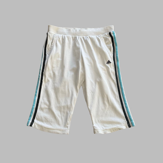 Y2K Adidas Three Stripe Activewear Capris - S