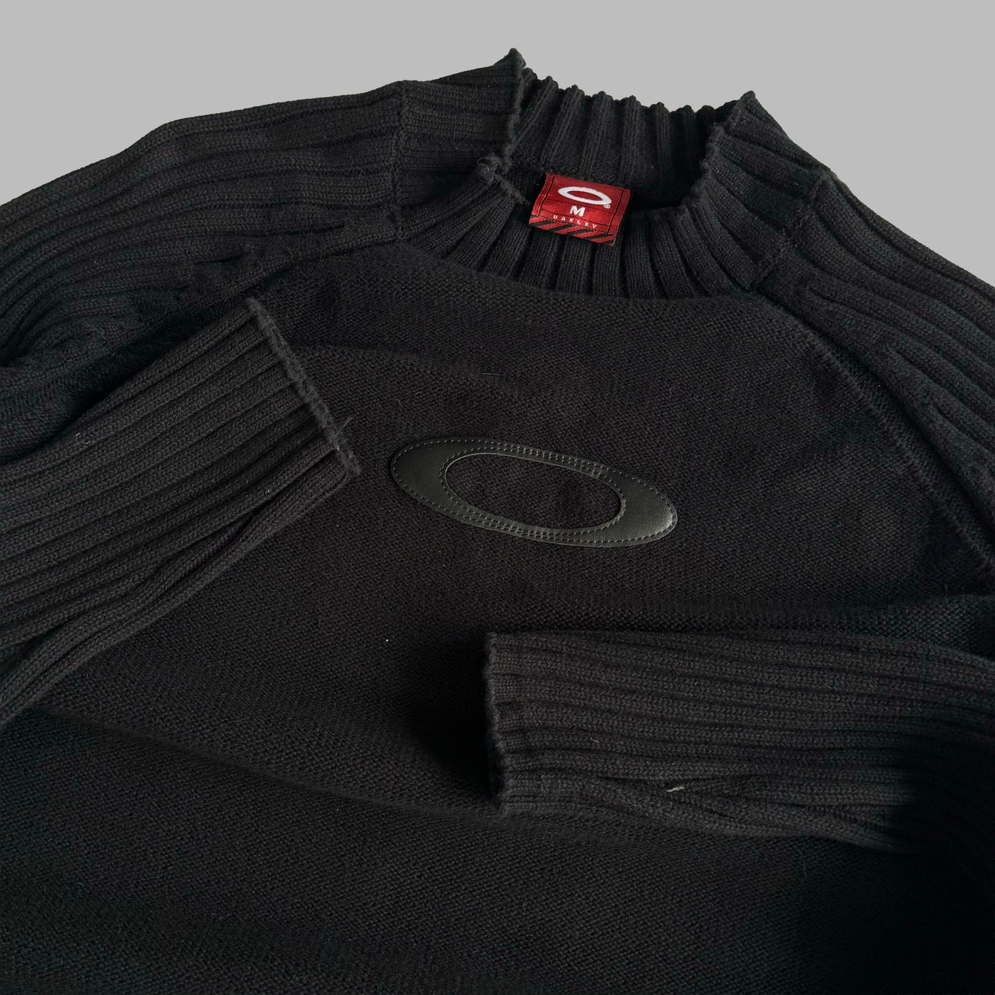 Y2K Oakley Ribbed Mock Neck Sweater - M