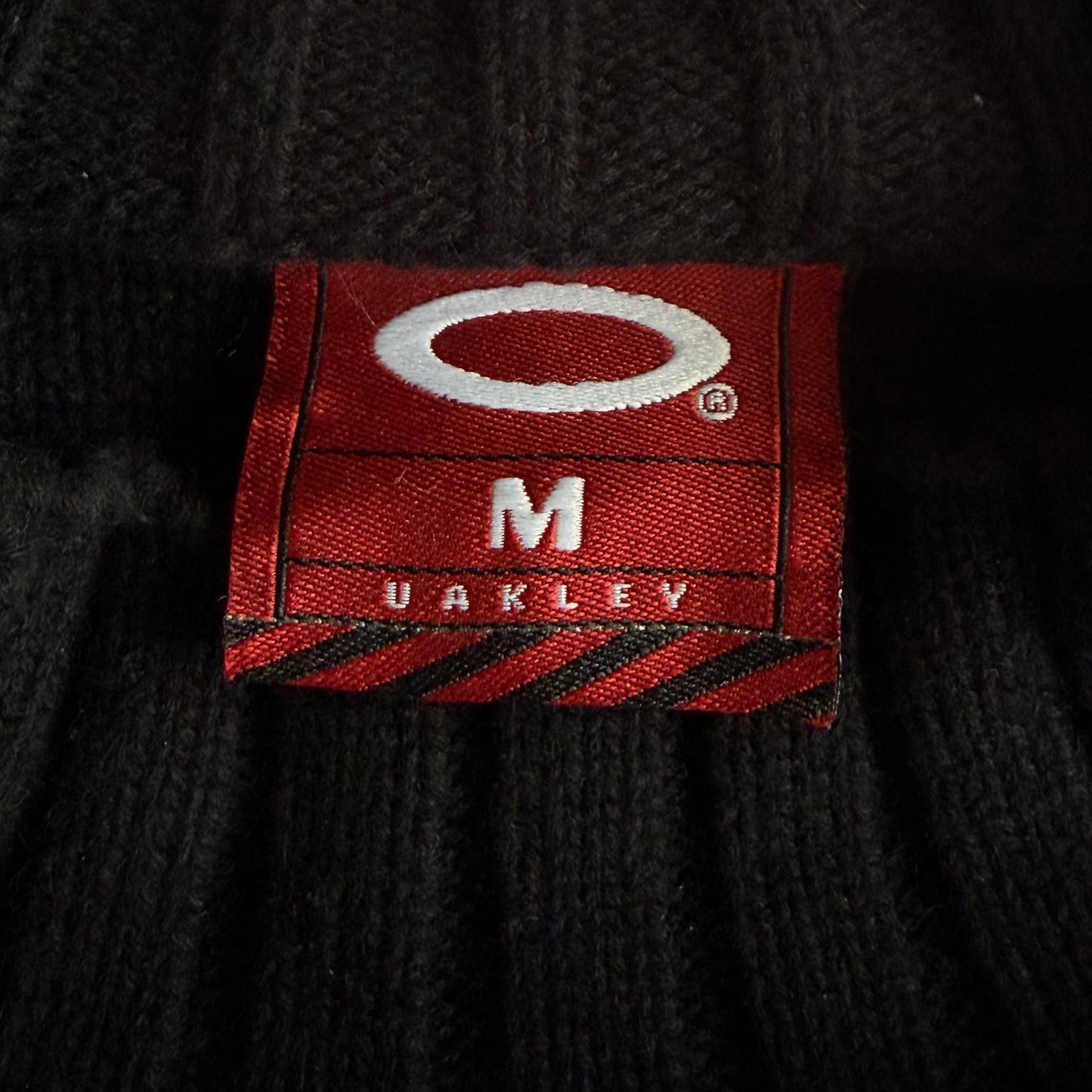 Y2K Oakley Ribbed Mock Neck Sweater - M