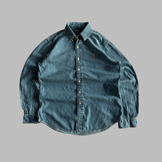 Y2K Polo Ralph Lauren Button Up Shirt - M