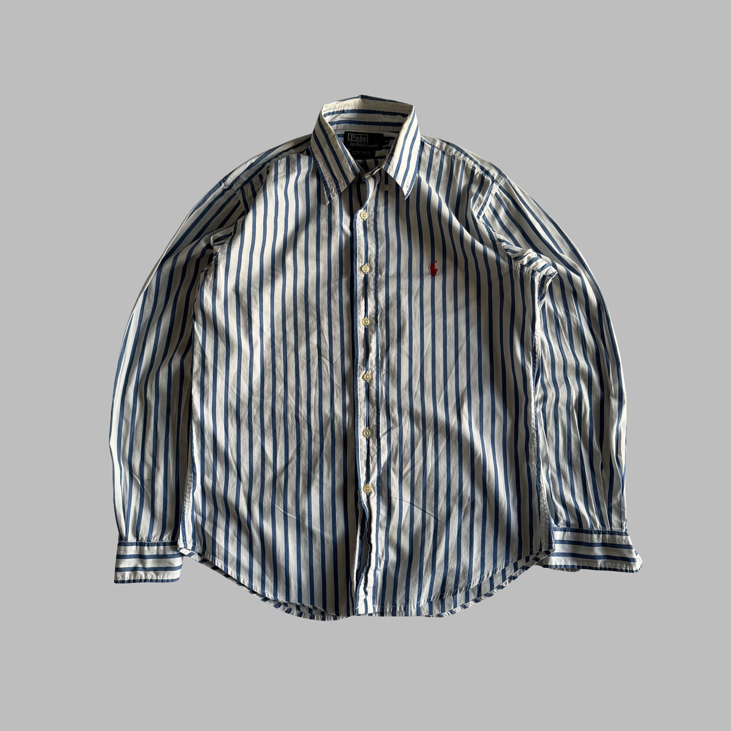 90s Polo Ralph Lauren Striped Button Up Shirt - M