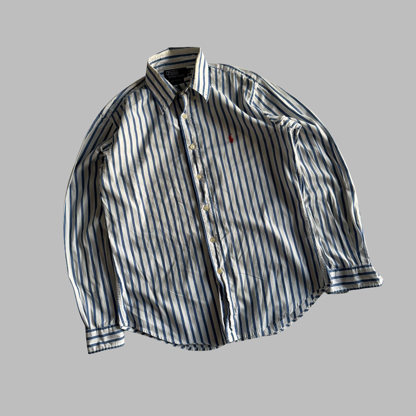 90s Polo Ralph Lauren Striped Button Up Shirt - M