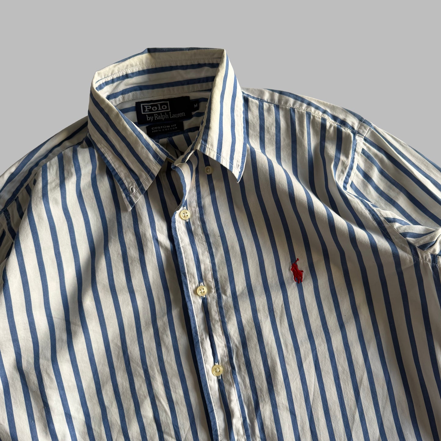 90s Polo Ralph Lauren Striped Button Up Shirt - M