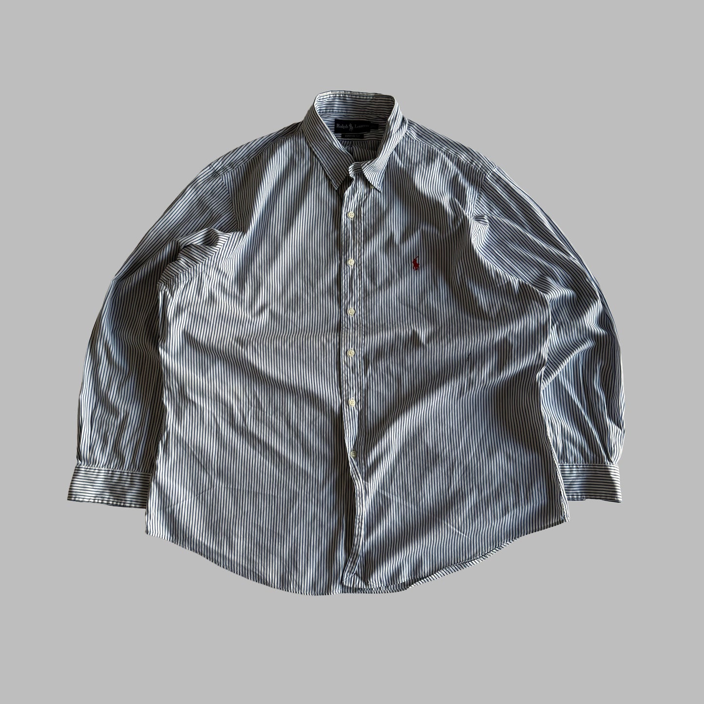Y2K Polo Ralph Lauren Striped Button Up Shirt - XXL