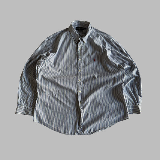 Y2K Polo Ralph Lauren Striped Button Up Shirt - XXL