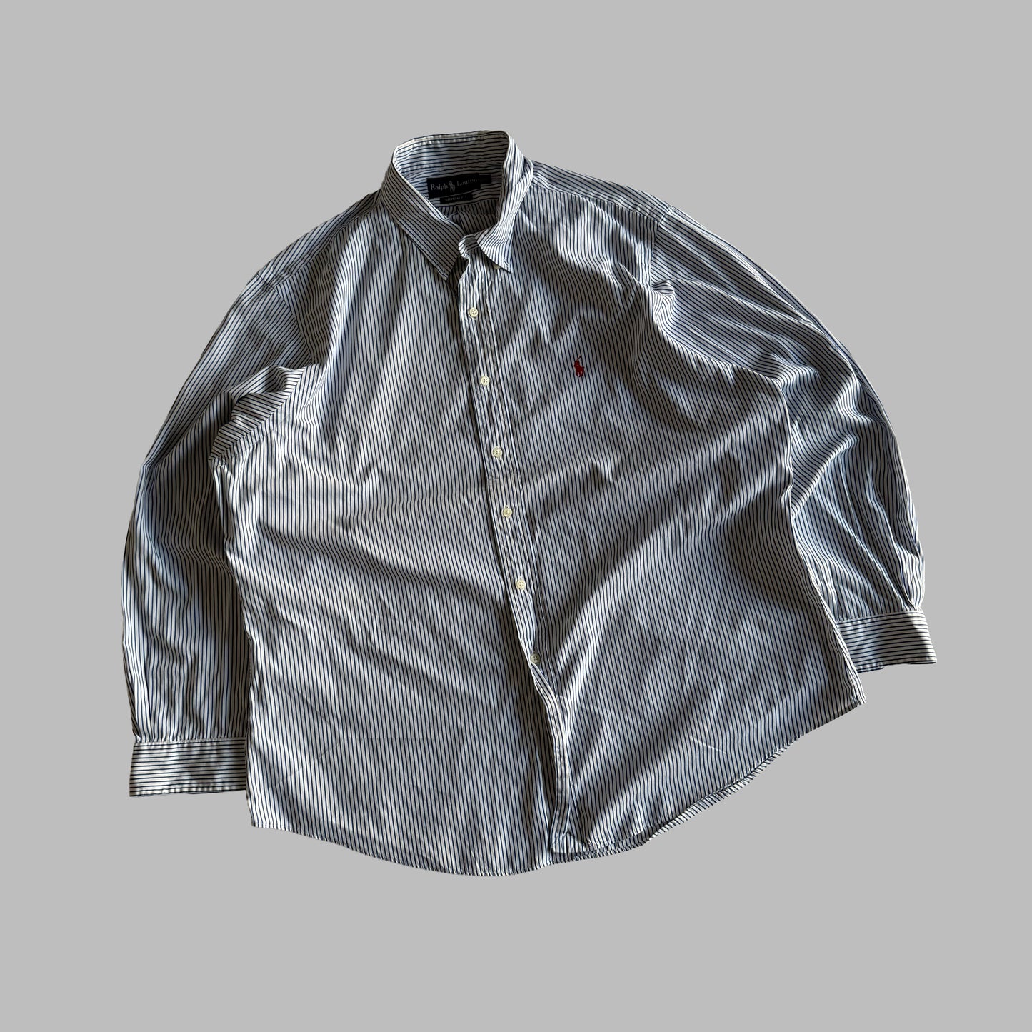 Y2K Polo Ralph Lauren Striped Button Up Shirt - XXL
