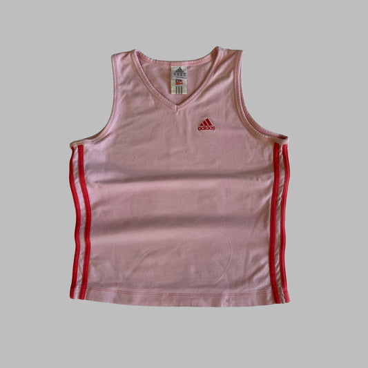 Y2K Adidas Three Stripe Tank - S