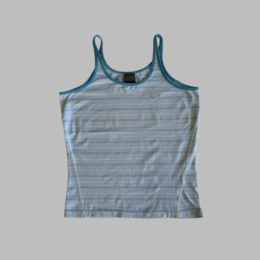 Y2K Nike Striped Activewear Tank - M