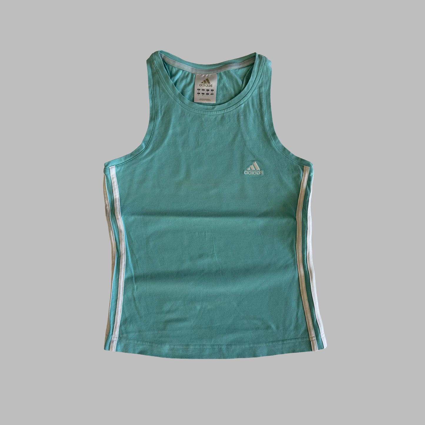 Y2K Adidas Three Stripe Tank - M