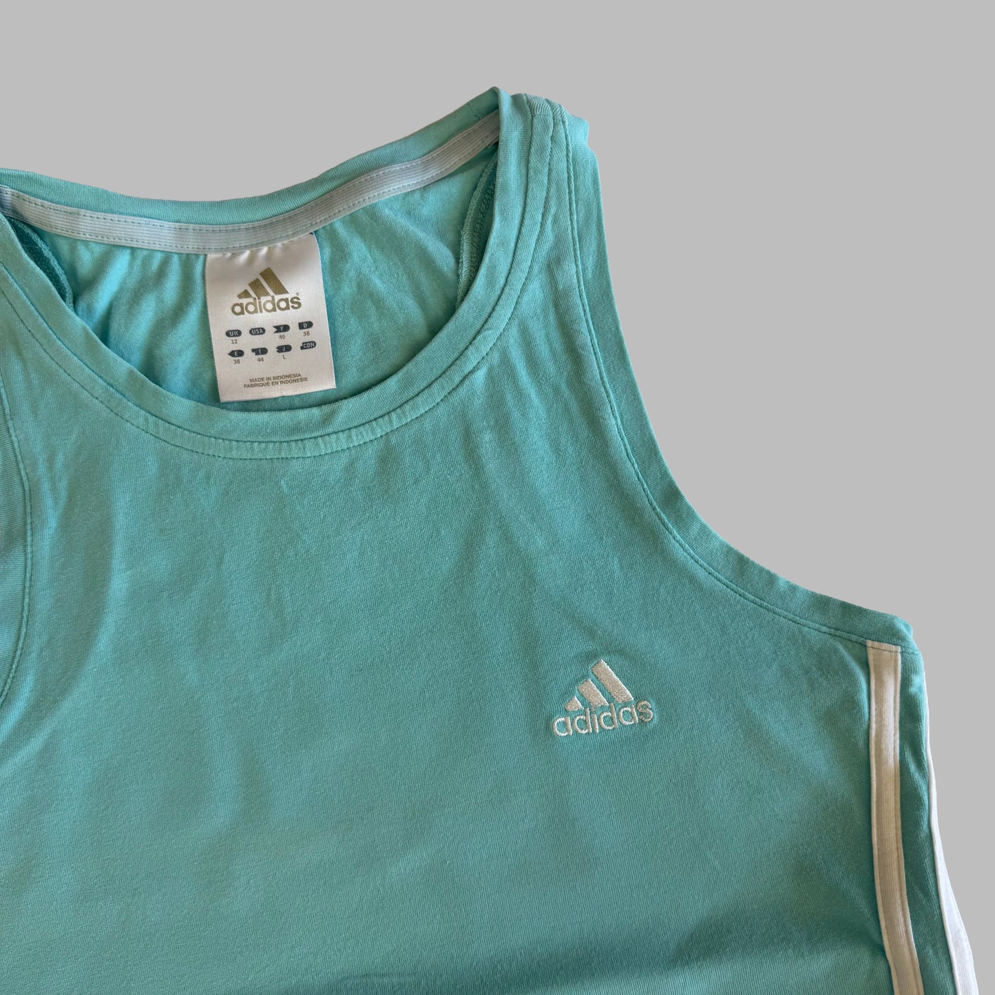 Y2K Adidas Three Stripe Tank - M
