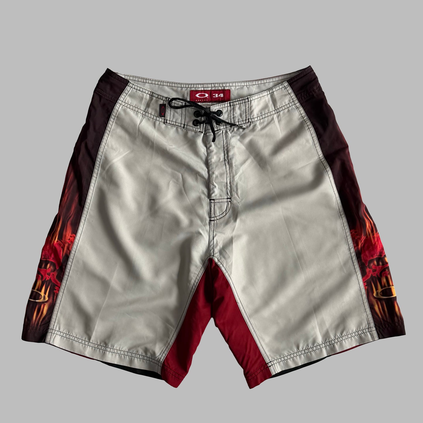 Y2K Oakley Flame Board Shorts - 34"