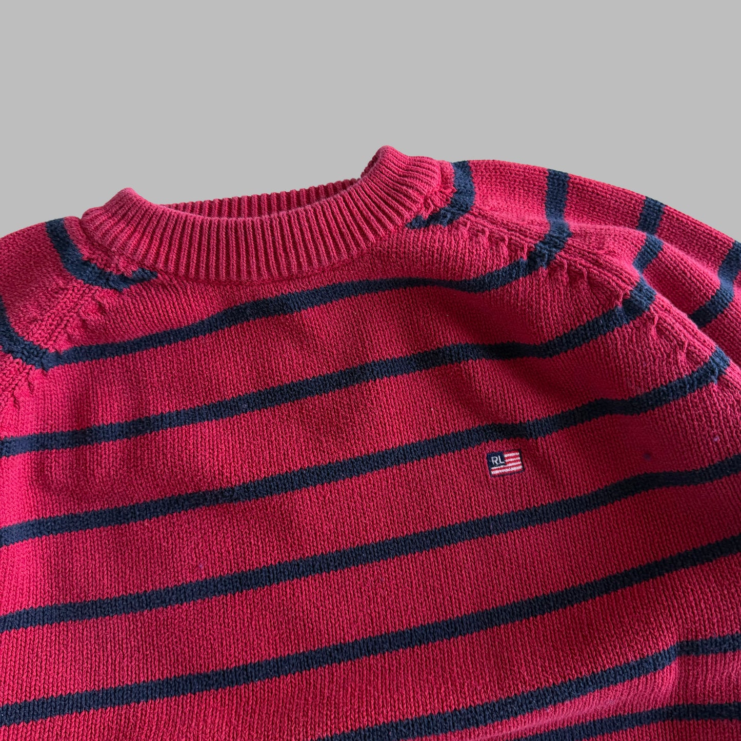 90s Ralph Lauren Polo Jeans Striped Heavy Knit - L