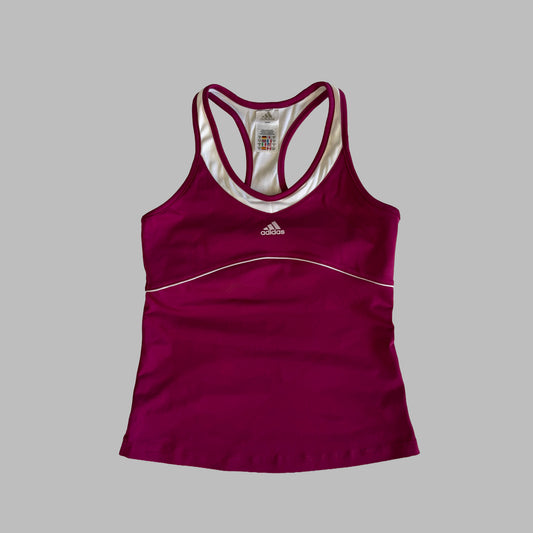 90s Adidas Panelled Activewear Tank - M