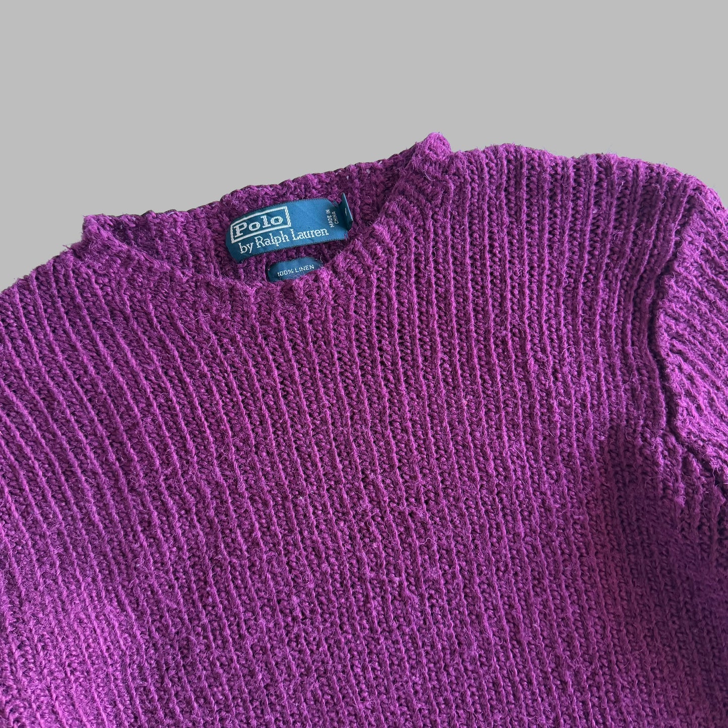 90s Polo Ralph Lauren Ribbed Heavy Knit - M
