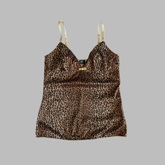 Y2K Dolce and Gabbana Leopard Cami - S