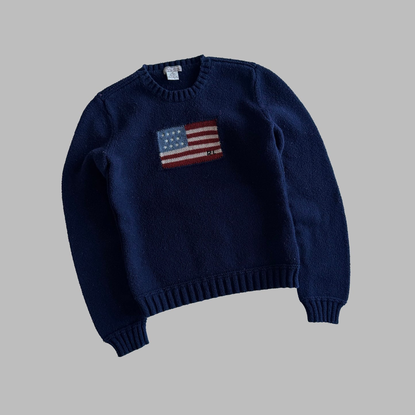 Y2K Polo Ralph Lauren Flag Heavy Knit - XS