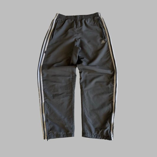 Y2K Adidas Three Stripe Wide Leg Track Pants - S