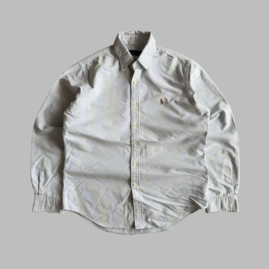 Y2K Polo Ralph Lauren Striped Button Up Shirt - M
