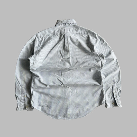 Y2K Polo Ralph Lauren Striped Button Up Shirt - M