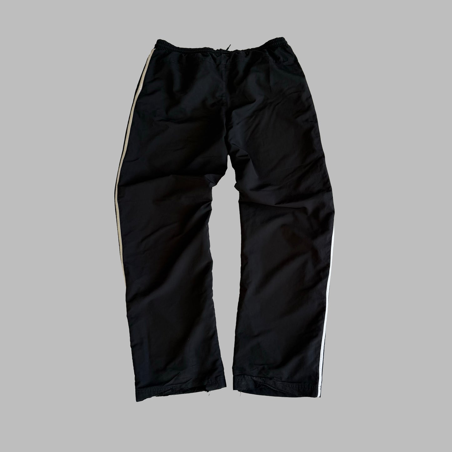 Y2K Adidas Three Stripe Wide Leg Track Pants - M