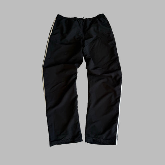 Y2K Adidas Three Stripe Wide Leg Track Pants - M