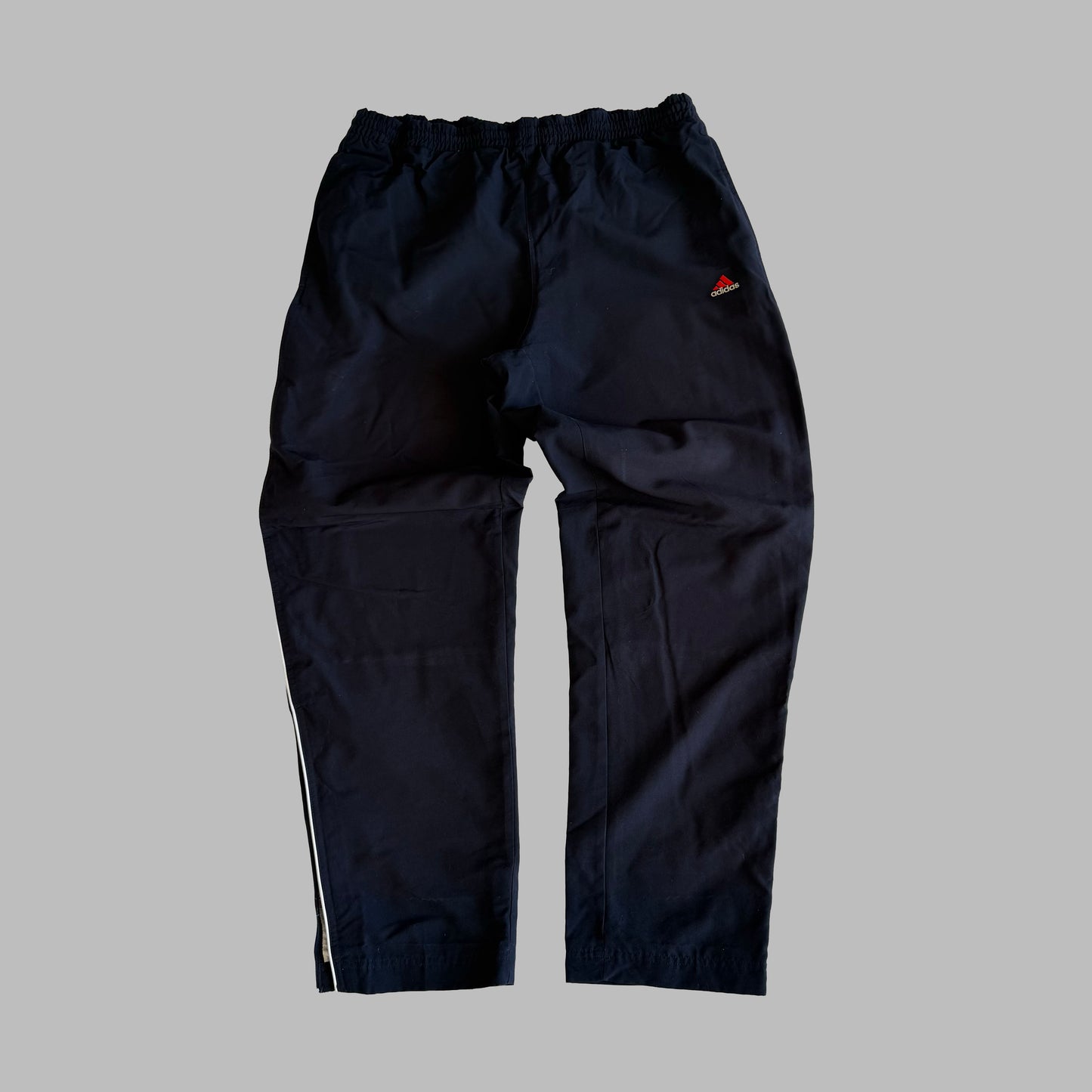 Y2K Adidas Stripe Wide Leg Track Pants - M